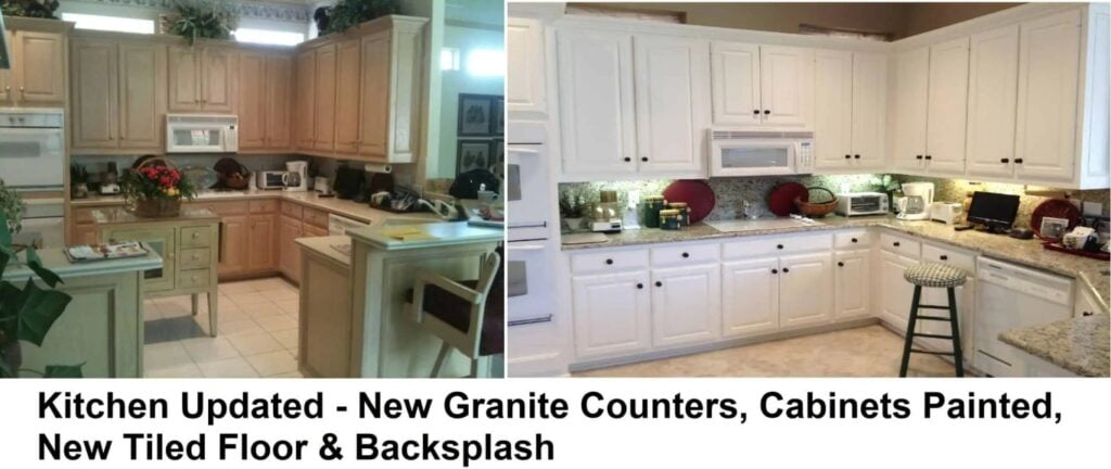 Kitchen-Updated-New-Granite-counters-Tile-and-Painted-Cabinets-scaled-1