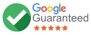 Google Guaranteed badge with green check mark and five stars